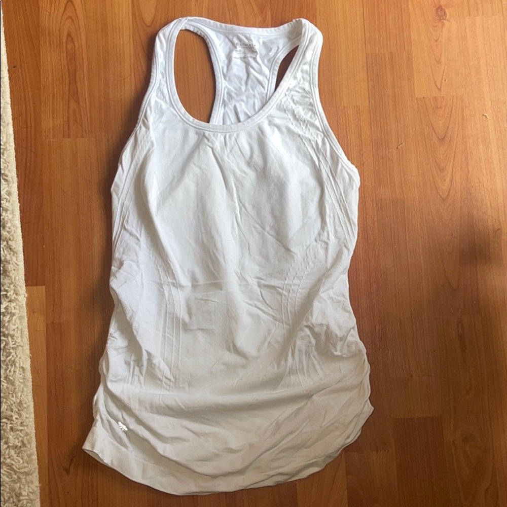 Athleta racerback white fitted tank